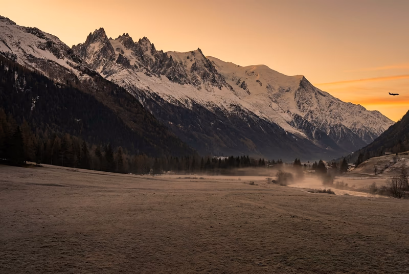 Jet privé sur le tarmac à Chamonix