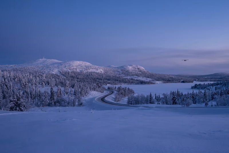 Jet privé sur le tarmac à Kuusamo