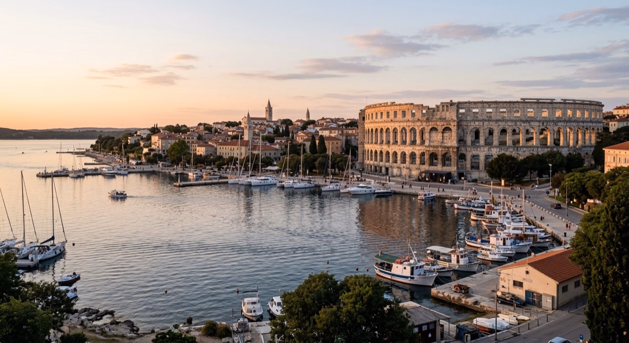 Private jet at Pula