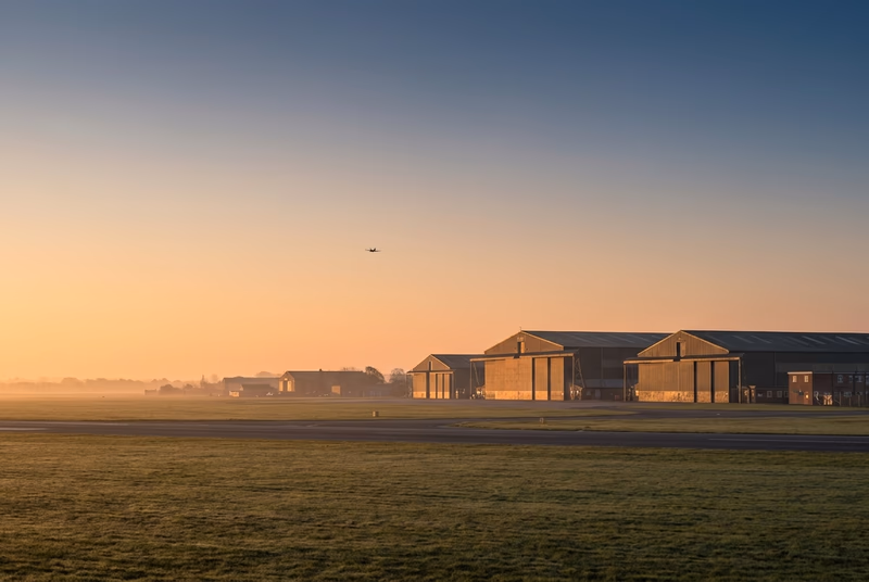 Jet privé sur le tarmac à Scampton