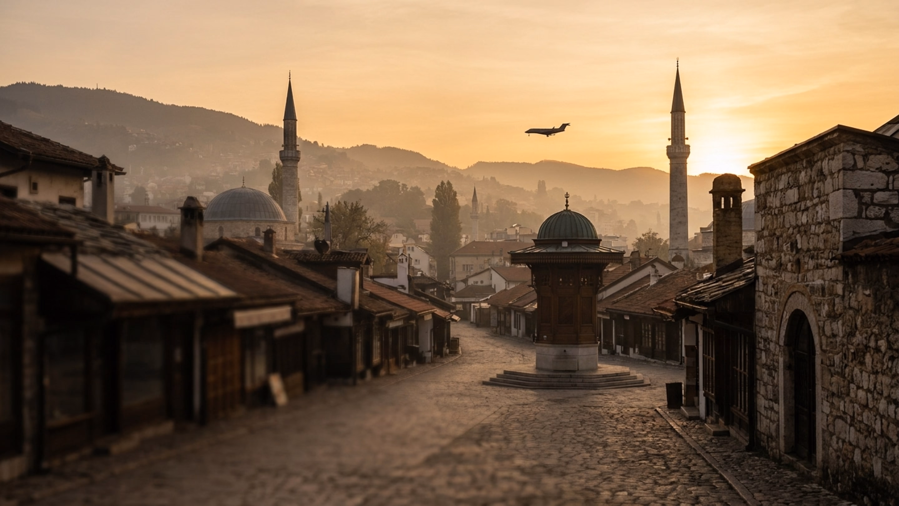 Vue aérienne de Bosnie-Herzégovine - destination de jet privé