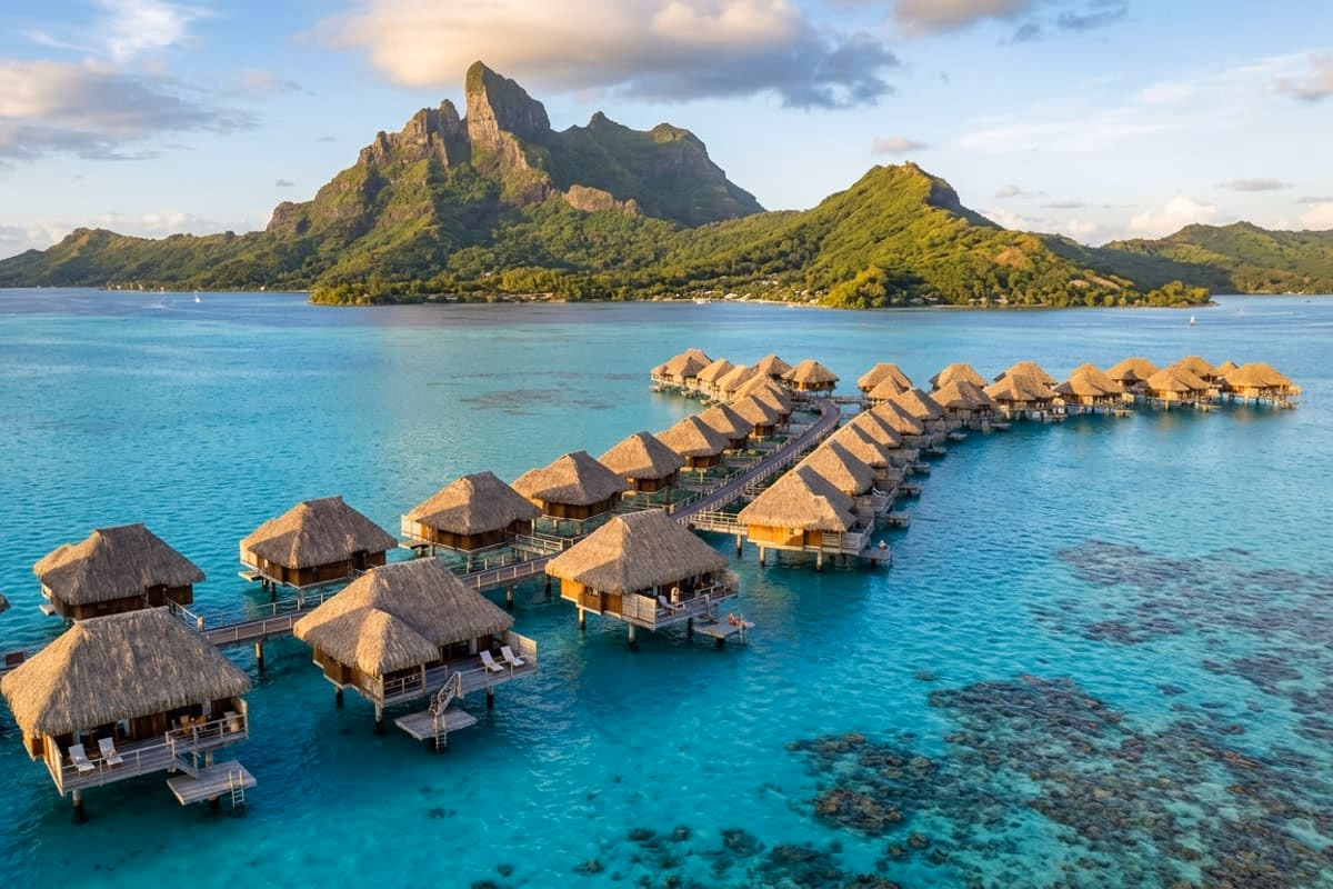 Vue aérienne de French Polynesia - destination de jet privé