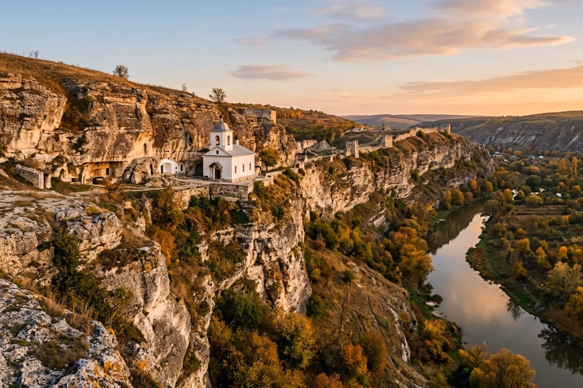 Vue aérienne de Moldavie - destination de jet privé
