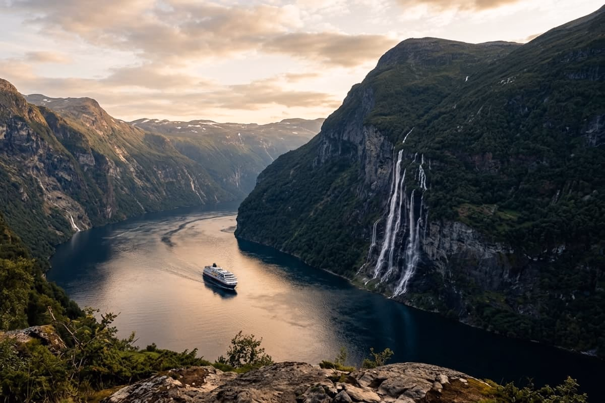 Vue aérienne de Norvège - destination de jet privé