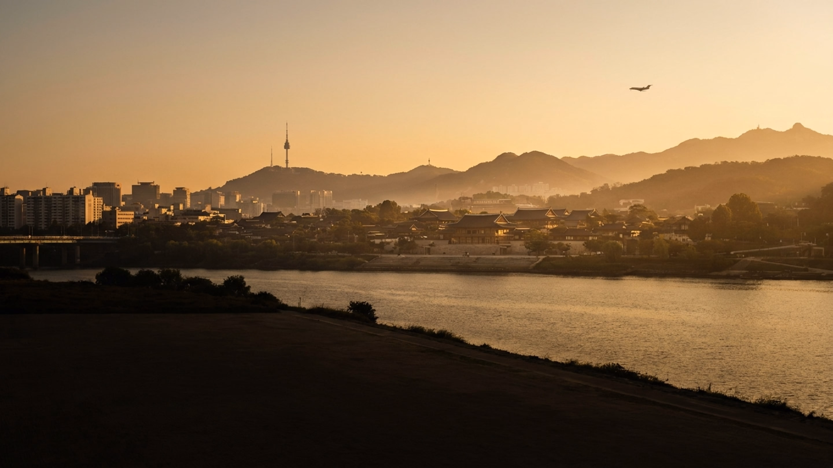 Vue aérienne de Corée du Sud - destination de jet privé