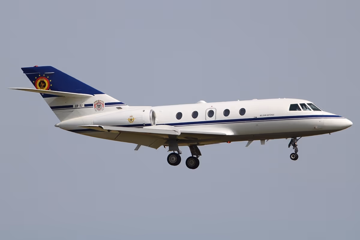 Falcon 20 private jet exterior