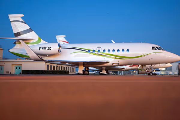 Falcon 2000S private jet exterior