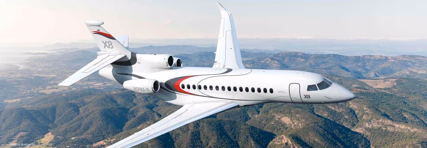 Falcon 8X private jet