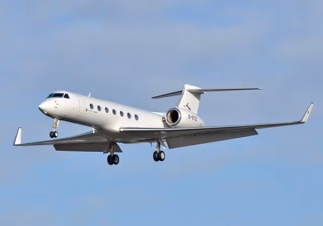 G550 private jet exterior