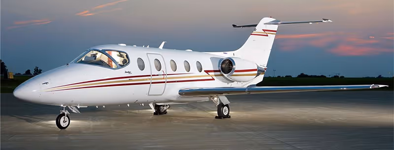 Hawker 400XP private jet exterior
