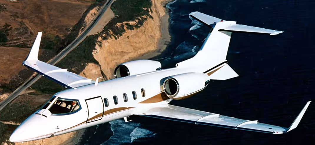 Learjet 31 private jet exterior