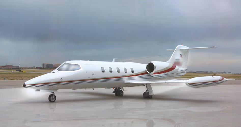 Learjet 35A private jet exterior