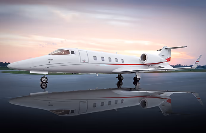 Learjet 60XR private jet exterior
