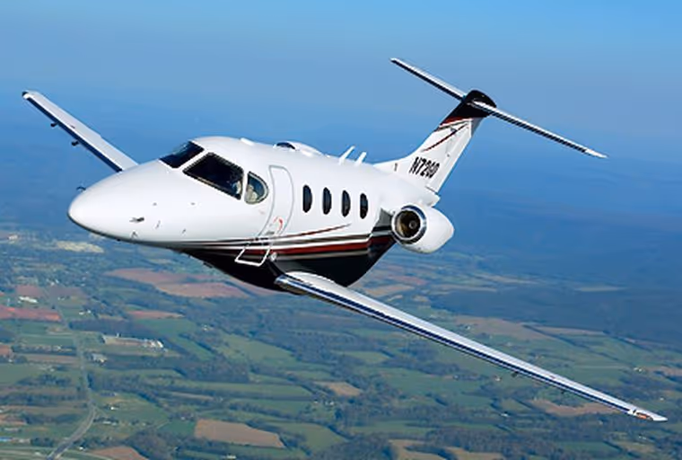 Premier IA private jet exterior