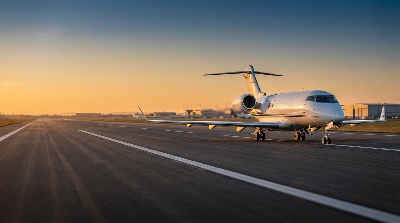 Jet privé sur piste