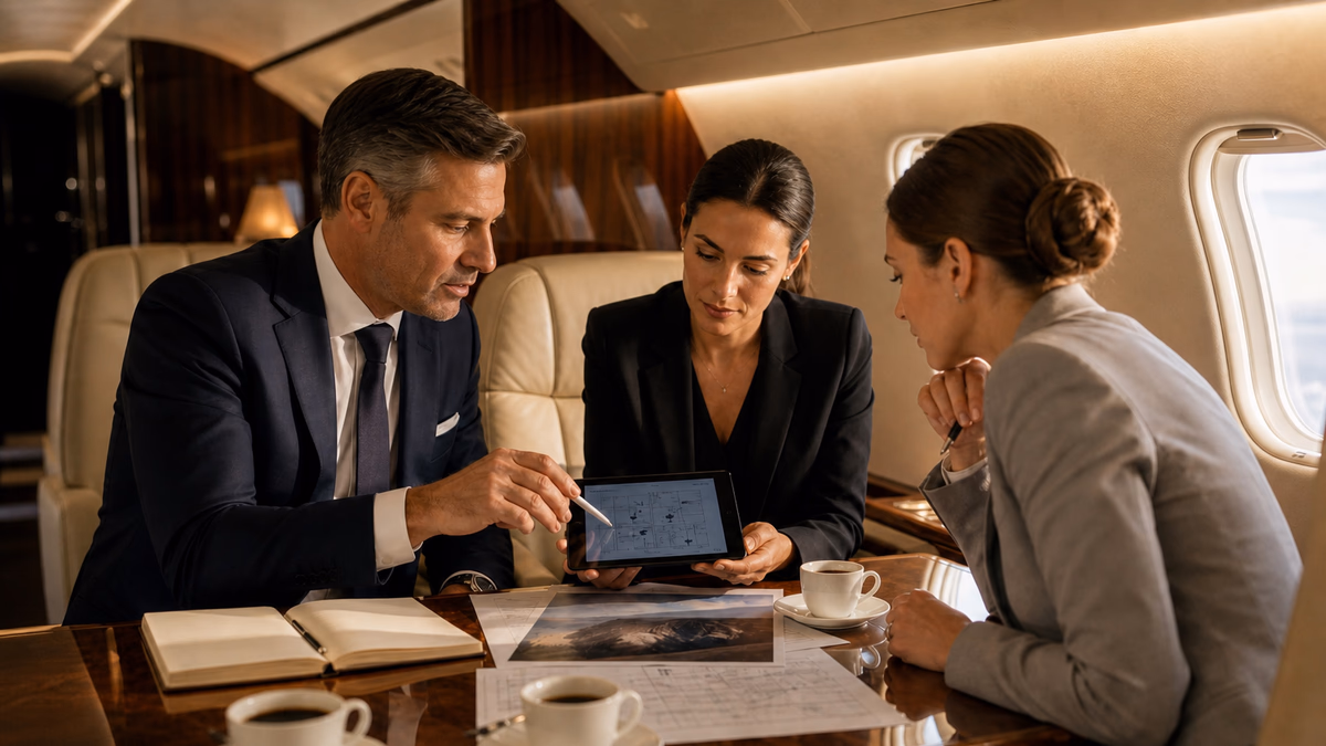 Client Entertainment — private jet charter for business travel