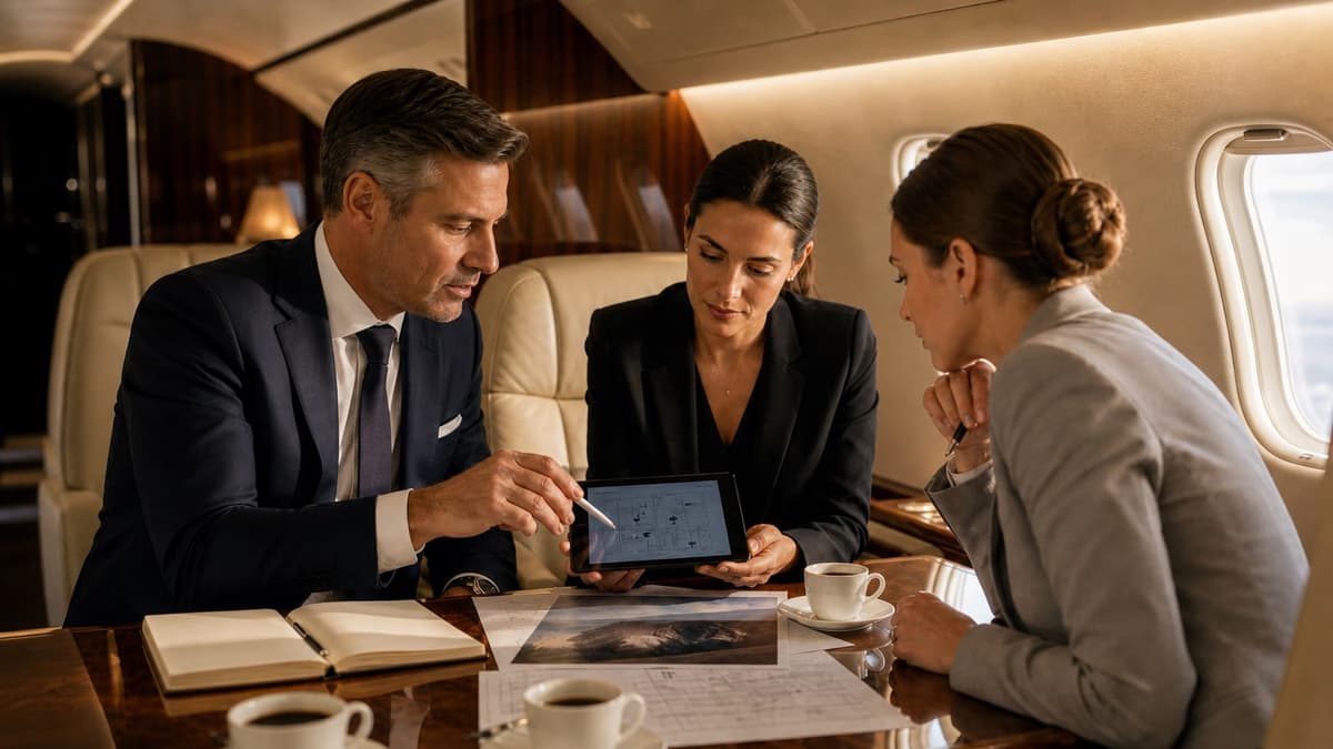 Intrattenimento clienti — private jet charter for business travel