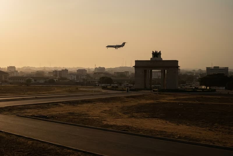 Privatjet auf dem Vorfeld in Accra