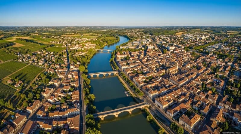 Privatjet auf dem Vorfeld in Agen