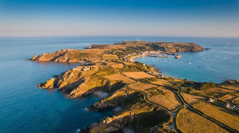Private jet on tarmac at Alderney