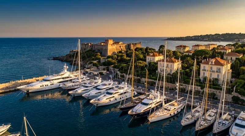 Privatjet auf dem Vorfeld in Antibes