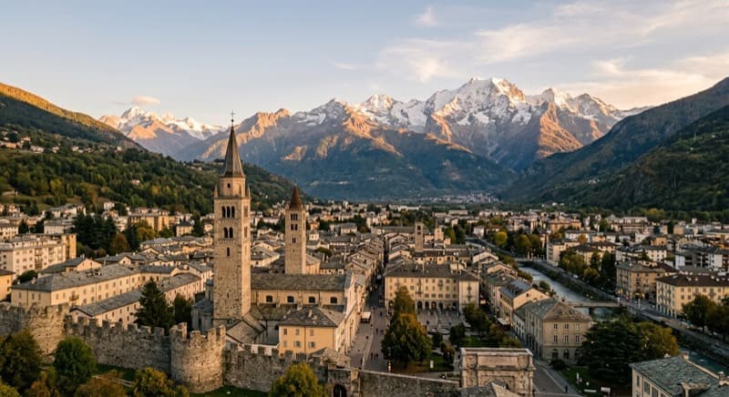 Privatjet auf dem Vorfeld in Aosta