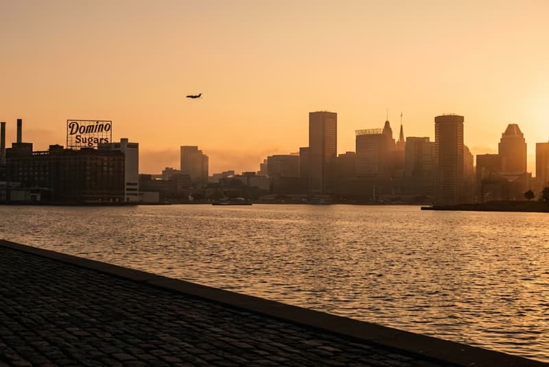 Private jet on tarmac at Baltimore