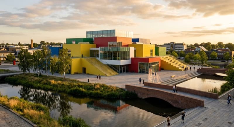 Частный самолёт на перроне Billund