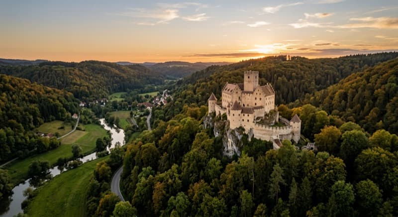 Private jet charter from Burg Feuerstein