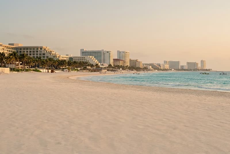 Private jet on tarmac at Cancun