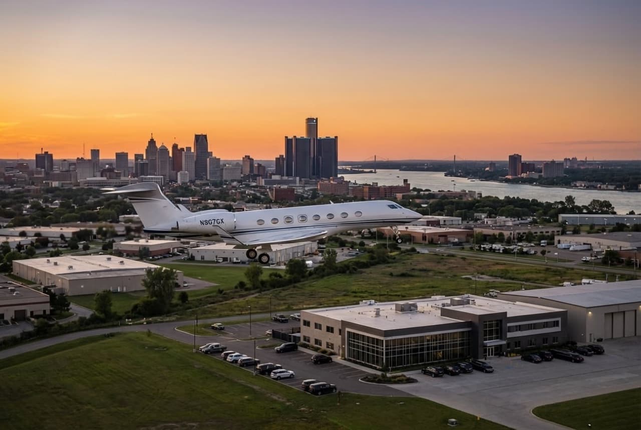 Чартер на частном самолёте в Detroit Metropolitan Wayne County Airport