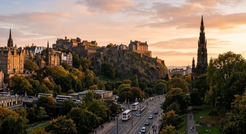 Private jet charter to Edinburgh — fly from Londres