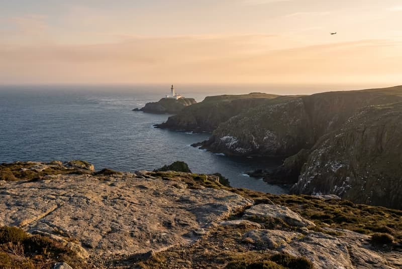 Private jet on tarmac at Fair Isle