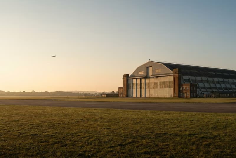 Private jet on tarmac at Farnborough