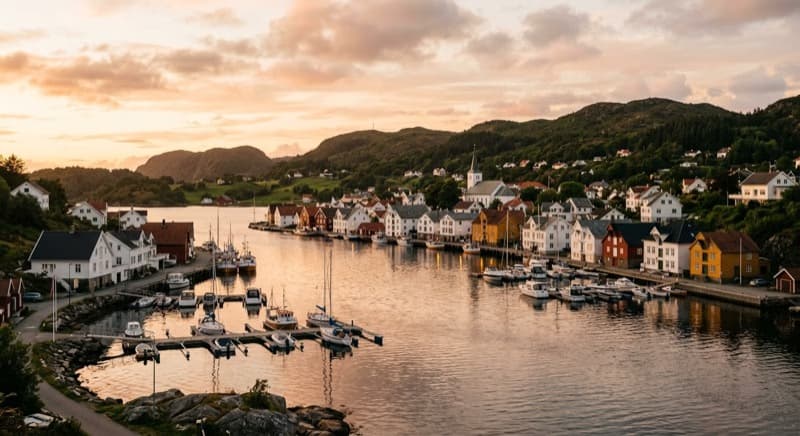 Privatjet auf dem Vorfeld in Farsund