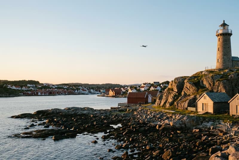 Private jet on tarmac at Farsund