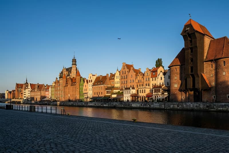 Private jet on tarmac at Gdansk