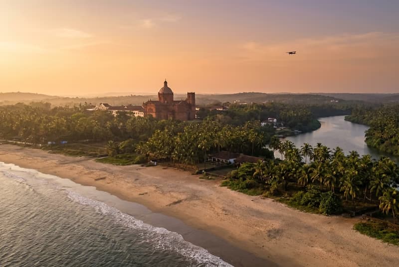 Private jet on tarmac at Goa