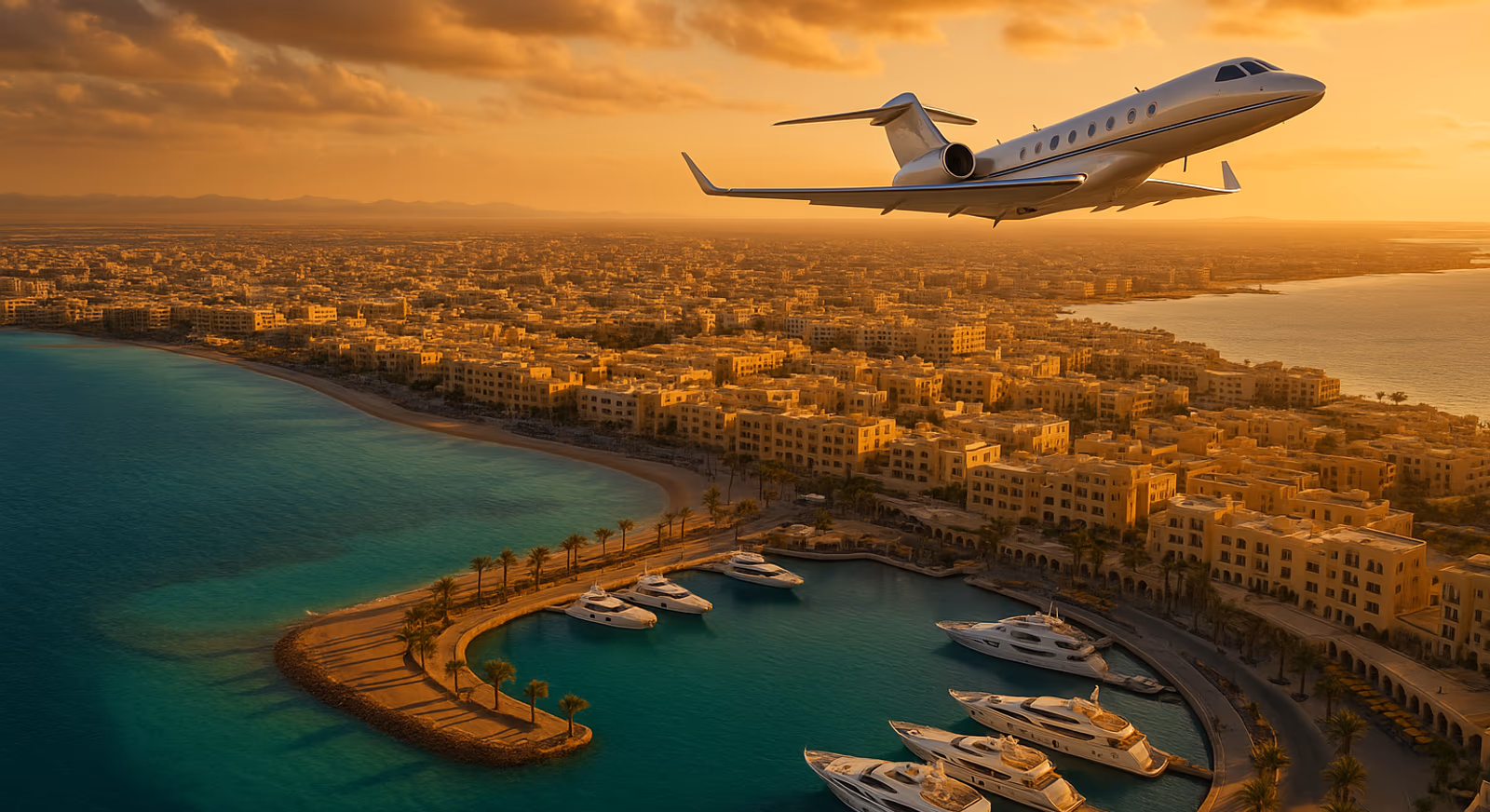 Private jet charter to Hurghada — fly from Il Cairo