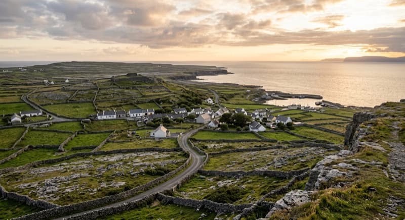 Private jet on tarmac at Inishmaan