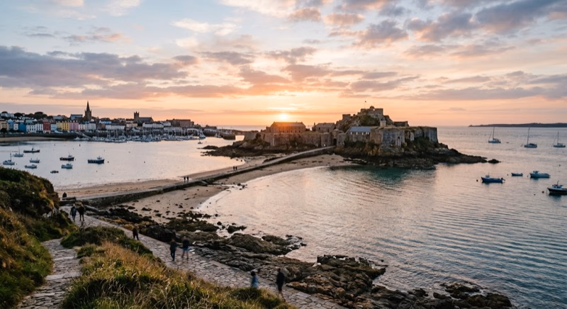 Privatjet auf dem Vorfeld in Jersey