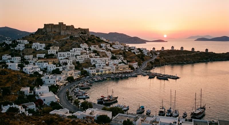 Privatjet auf dem Vorfeld in Leros