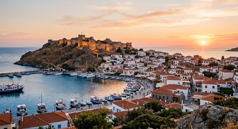 Privatjet auf dem Vorfeld in Limnos