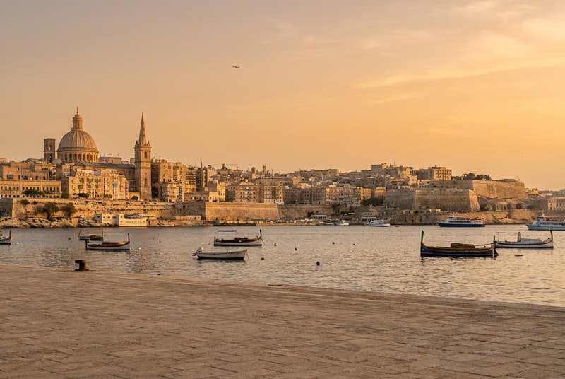 Private jet on tarmac at Malta