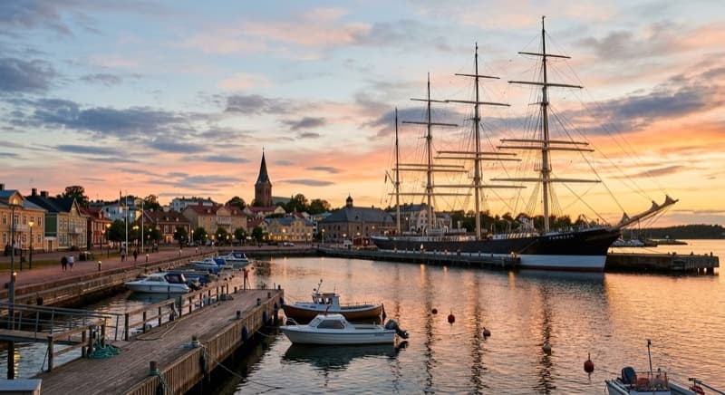 Privatjet auf dem Vorfeld in Mariehamn