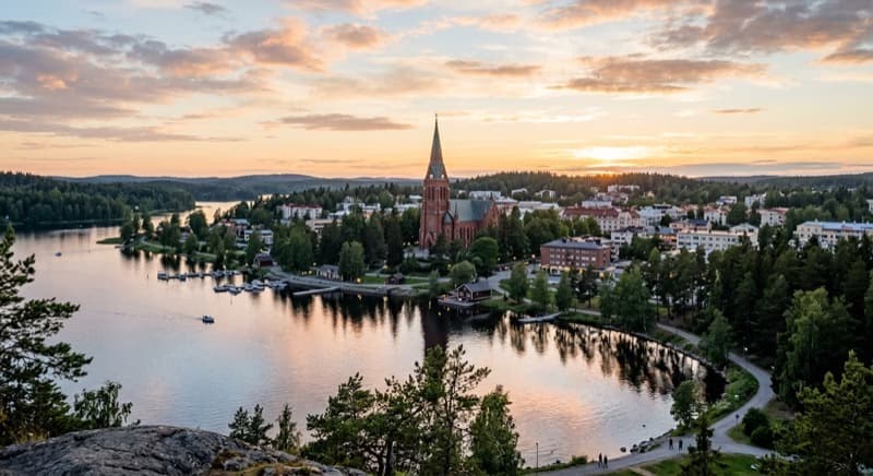 Privatjet auf dem Vorfeld in Mikkeli