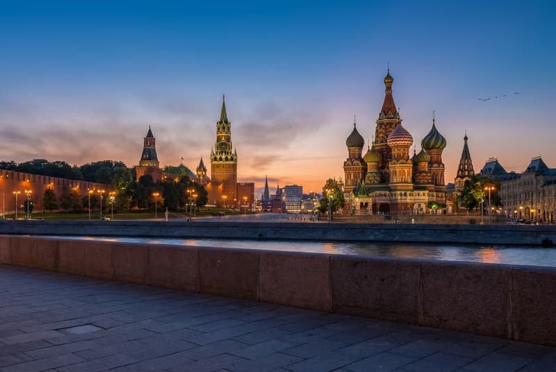 Private jet on tarmac at Moscow