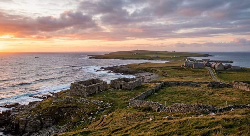 Privatjet auf dem Vorfeld in Papa Westray