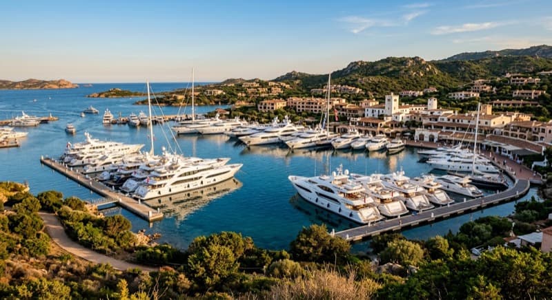 Jet privado en la pista en Porto Cervo