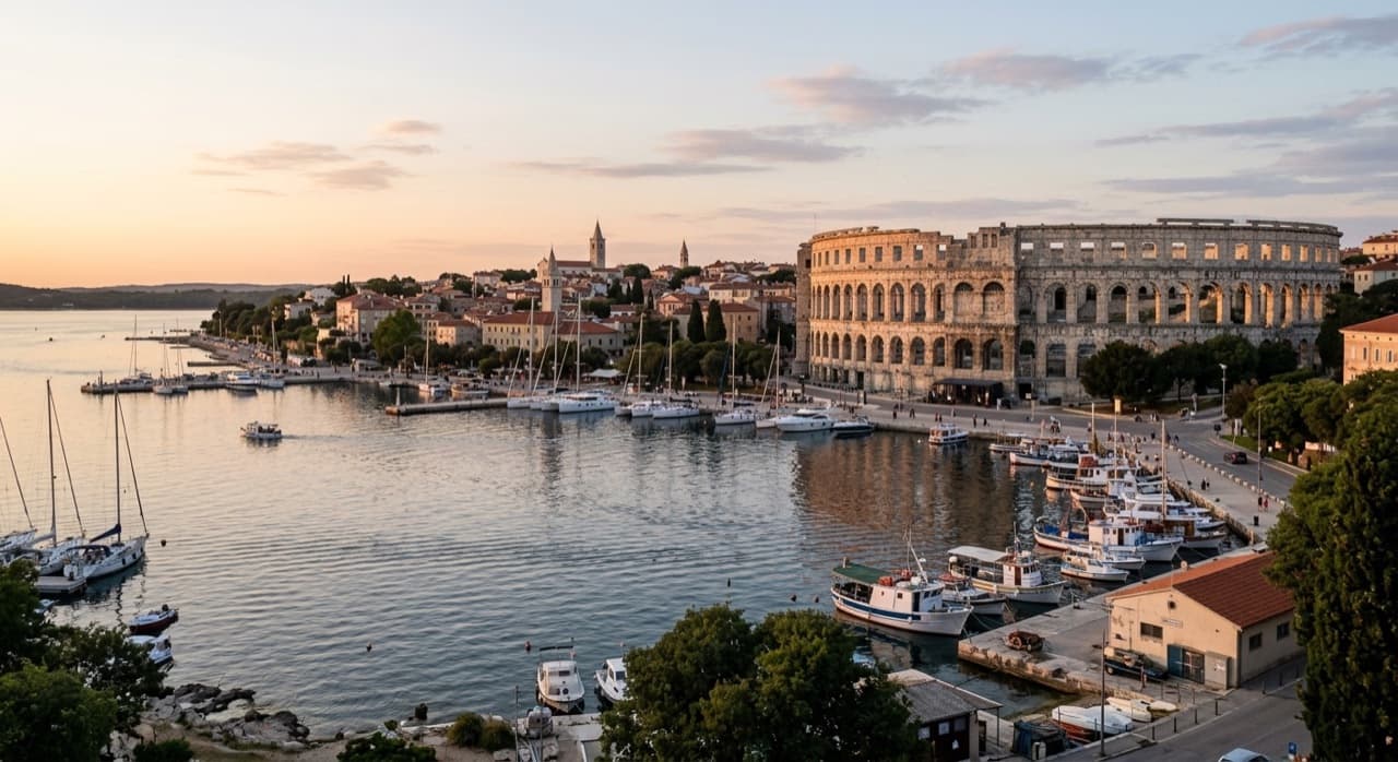 Privatjet in Pula